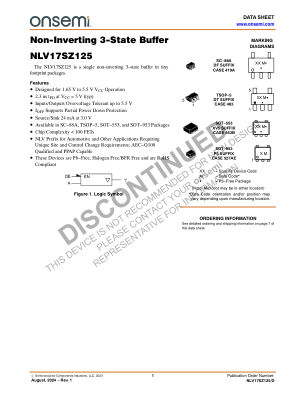 NLV17SZ125 datasheet cover page