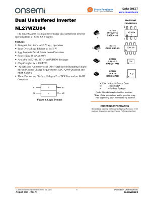 NL27WZU04 datasheet cover page