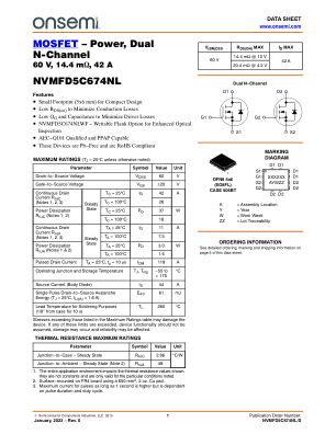 NVMFD5C674NL datasheet cover page