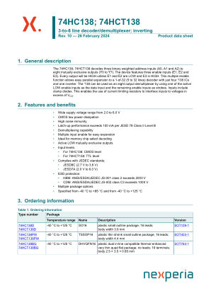 74HCT138D datasheet cover page