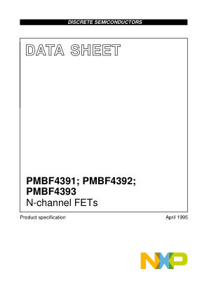 PMBF4391 数据手册首页