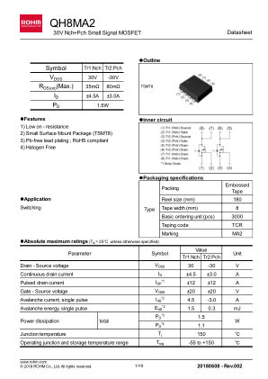QH8MA2 datasheet cover page