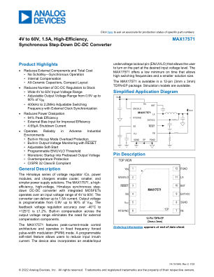 MAX17571 datasheet cover page