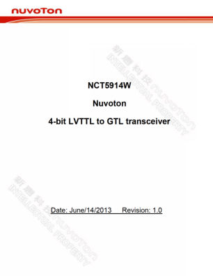 NCT5914W datasheet cover page