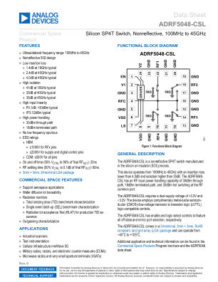 ADRF5048-CSL 数据手册首页
