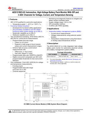 ADS131B23-Q1 数据手册首页