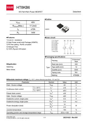 HT8KB6 数据手册首页