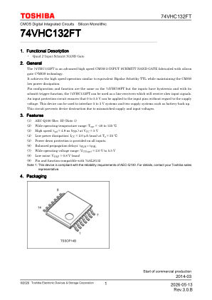 74VHC132FT datasheet cover page