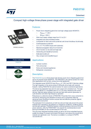 PWD5T60 datasheet cover page