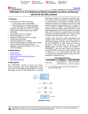 TRSF3243E datasheet cover page