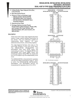 SN74AS874 数据手册首页