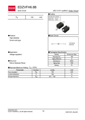 EDZVFH6.8B datasheet cover page