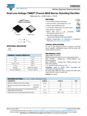 V30D45C 数据手册首页