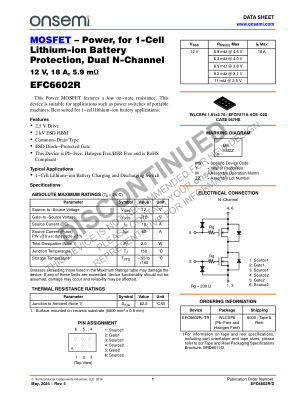 EFC6602R datasheet cover page