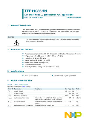 TFF11086HN datasheet cover page