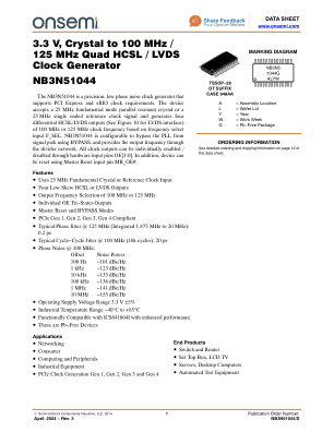 NB3N51044 datasheet cover page