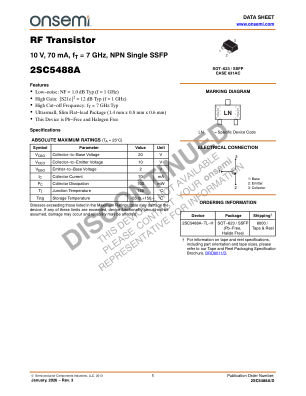 2SC5488A datasheet cover page