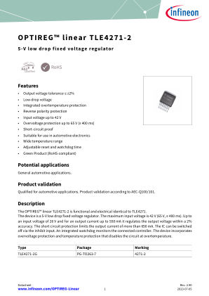 TLE4271-2G datasheet cover page