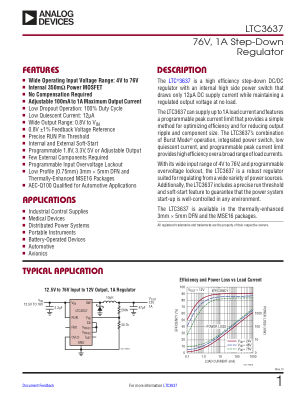 LTC3637 datasheet cover page