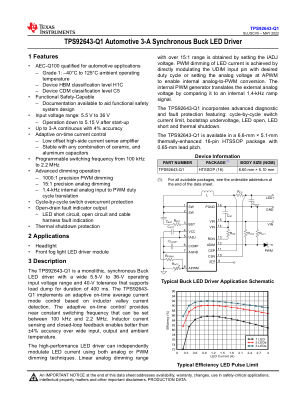 TPS92643-Q1 datasheet cover page