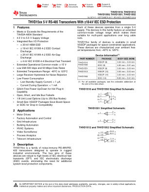 THVD1552 datasheet cover page