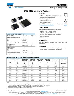 MLV1206E3 数据手册首页