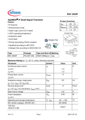 BSV236SP 数据手册首页