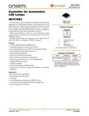 NCV7693 datasheet cover page