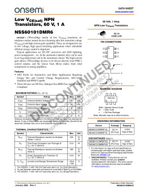 NSS60101DMR6 datasheet cover page
