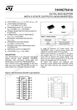 74VHCT541A datasheet cover page