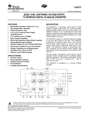 DAC6573 数据手册首页