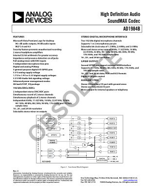 AD1984B 数据手册首页