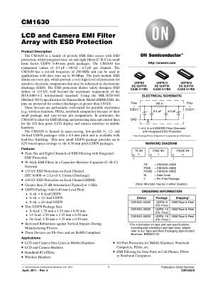 CM1630 datasheet cover page