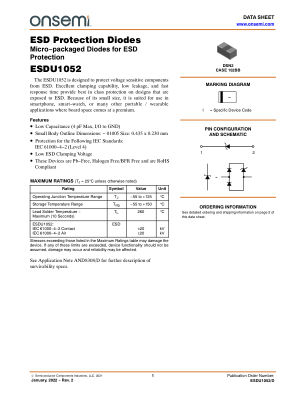 ESDU1052 数据手册首页
