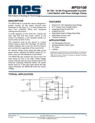 MP5010B datasheet cover page