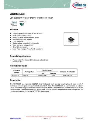 AUIR3242STR datasheet cover page
