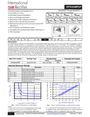 IRF8304M datasheet cover page
