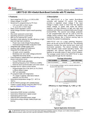 LM51772-Q1 datasheet cover page