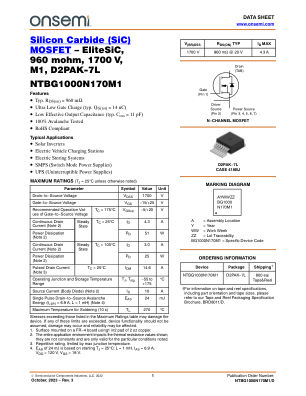 NTBG1000N170M1 datasheet cover page