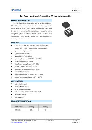 MS2691 datasheet cover page