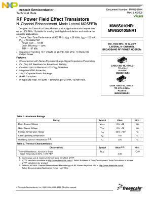 MW6S010N 数据手册首页