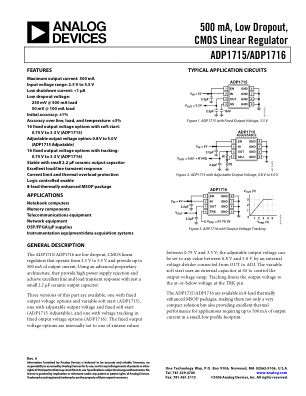 ADP1715 数据手册首页
