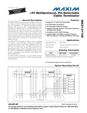 MAX13174E datasheet cover page