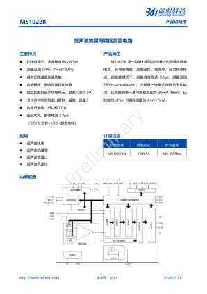 MS1022B datasheet cover page