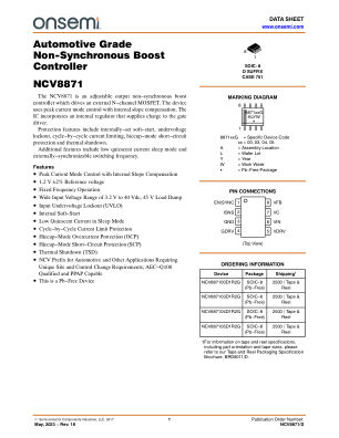 NCV8871 datasheet cover page