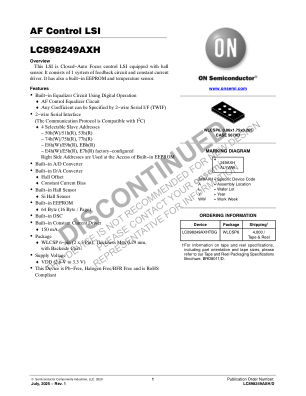 LC898249AXH datasheet cover page