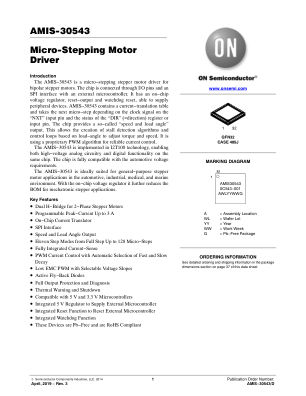 AMIS-30543 datasheet cover page