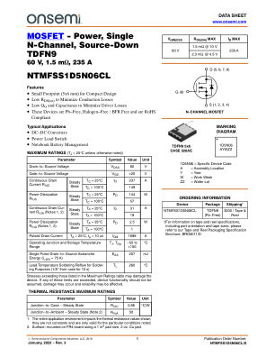 NTMFSS1D5N06CL 数据手册首页