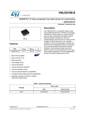 VNLD5160-E datasheet cover page