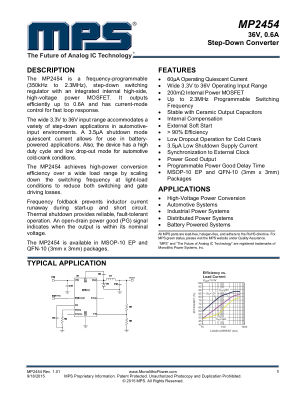 MP2454 datasheet cover page